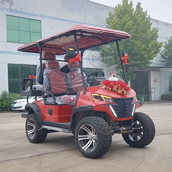 Customized Design 2 Rows 4 Seaters Electric Golf Cart