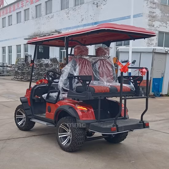 Kundenspezifischer elektrischer Golfwagen mit 2 Reihen und 4 Sitzplätzen